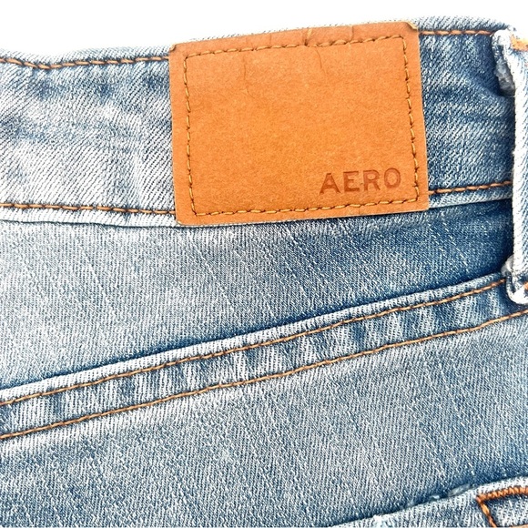 Aeropostale High Rise Curvy High Thrashed Stretchy Denim Jean Shorts Size 4 - Picture 7 of 9